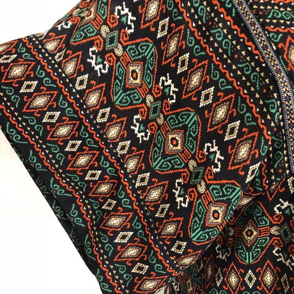 NWOT Ya Kimono sleeved Boho print mini dress - Picture 6 of 6